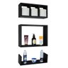 Kit 3 Peças Nicho Prateleira para Banheiro Preto 40 x 12cm - 7
