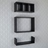 Kit 3 Peças Nicho Prateleira para Banheiro Preto 40 x 12cm - 4