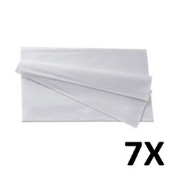 Kit 7 Panos de Limpeza Multiuso Reutilizável 30x40cm Branco - 1