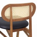 Ver imagem 5 de Kit 2 Cadeiras Capri Estrutura em Madeira Maciça Revestimento Telinha Rattan Assento Estofado