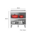 Ver imagem 2 de Balcão de Cozinha 2 Portas sem Tampo 80cm Evidence Poliman Móveis