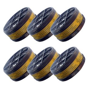 Kit Filtros Químico Vapor Orgânico e Gás Ácido Mastt com 6