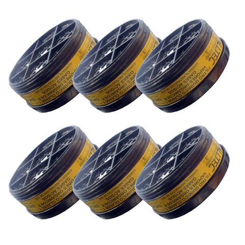 Kit Filtros Químico Vapor Orgânico e Gás Ácido Mastt com 6