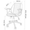 Ver imagem 3 de Cadeira de Escritório Ergonômica Giratória Diretor Executiva Couro Saragoça Office Cor:caramelo