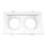 Spot Duplo Embutir Quadrado Recuado Dicroica Mr16 Branco - 2