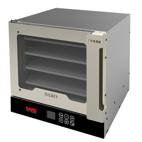 Forno Turbo Elétrico 4 Esteiras Inox Saro FTD C/ Display Digital 220V