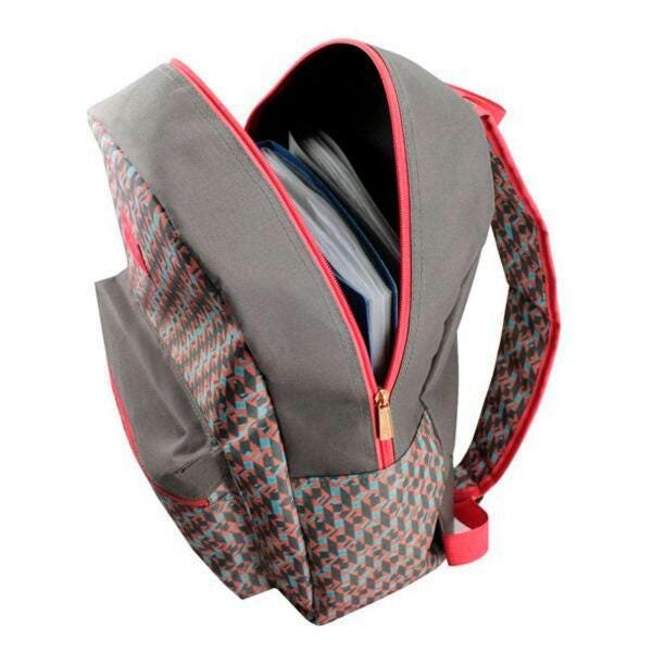 Conjunto de Mochila Com Necessaire City cinza Jacki Design - 3
