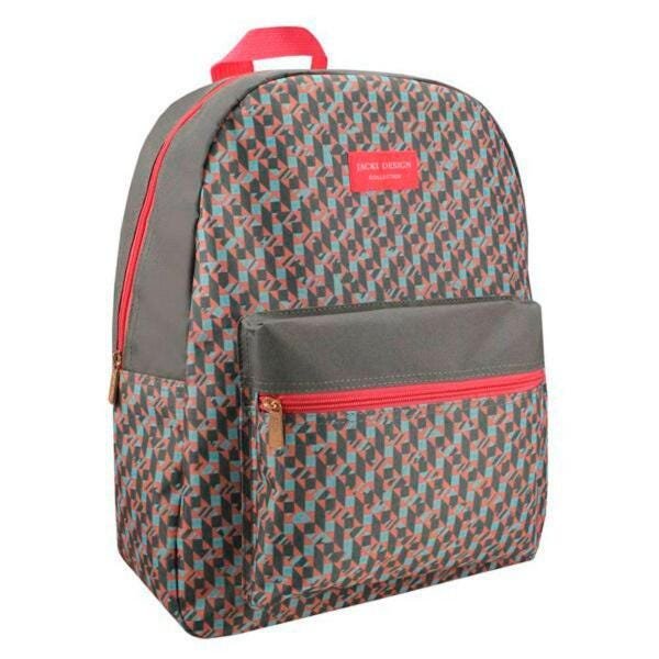 Conjunto de Mochila Com Necessaire City cinza Jacki Design - 2