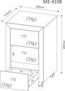 Ver imagem 4 de Conjunto para Escritório Branco 5 Peças Tecnomobili