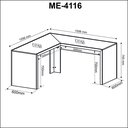 Ver imagem 7 de Conjunto para Escritório Branco 5 Peças Tecnomobili