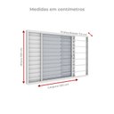 Ver imagem 5 de Janela Veneziana 3 Folhas Grade Horizontal em Alumínio Branco com Vidro Liso Incolor 1,50x1,00x7cm