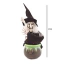 Ver imagem 4 de Bruxa Decorativa C/caldeirao Luz/som/movimento 57cm Hallowee