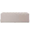 Ver mais imagens de Kit Cabeceira Cama Box Casal King 195cm com Calçadeira Baú Dália W01 Linho Cru - Lyam Lyam Decor