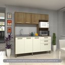 Ver imagem 1 de Cozinha Compacta 182,10cm 8 Portas e 2 Gavetas sem Tampo sem Fundo 354 Luciane Móveis