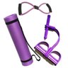 Tapete Yoga com Alça Lilás Extensor Reforçado Elástico - 1