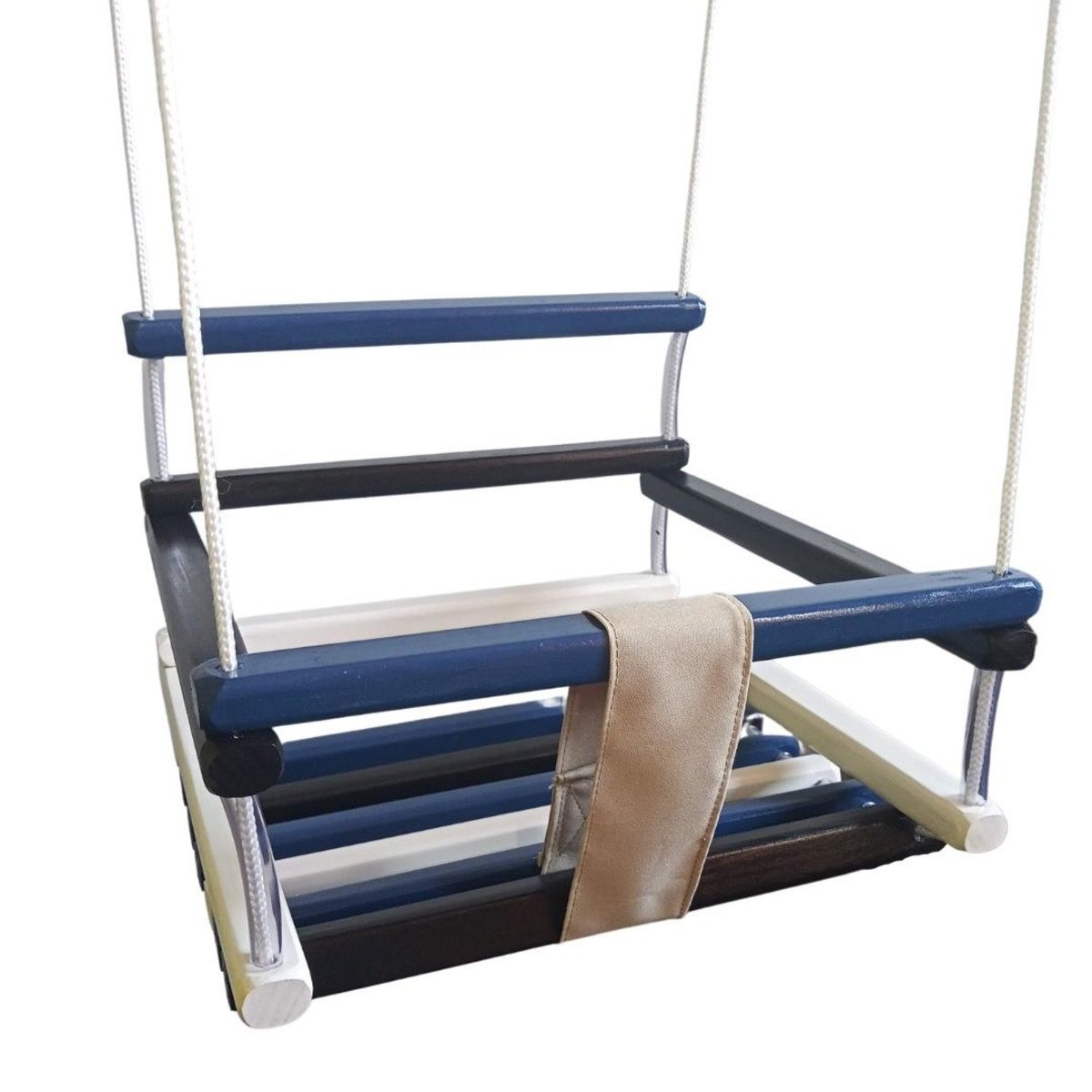 Balanço gangorra infantil madeira 40x35 Azul suporta 80kg - 2