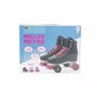 Kit Patins Infantil 4 Rodas Feminino Quad Roller E Skate - 4