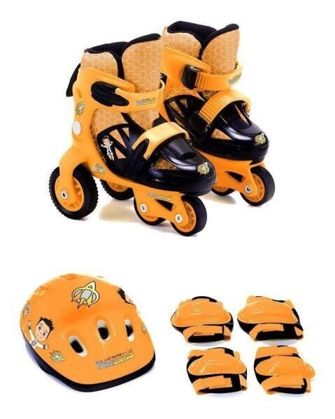 Kit Patins Heroizinhos Infantil Ajustável 27/30 Super Rocket - 1
