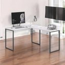 Ver imagem 1 de Mesa Home Office Escrivaninha L Shine Branco com Gaveteiro