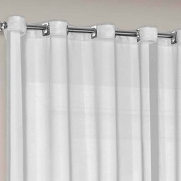 Cortina Pé Direito Duplo Firenze 6,00m x 5,00m Ilhós Cromado - Branco - 2