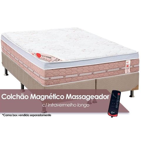 Colchão King Castor Premium Magnético c/Massagem 193x203x31