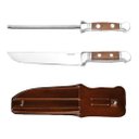 Ver imagem 1 de Kit Conjunto Faca + Chaira com Bainha Churrasco Bianchi 6pol