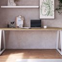 Ver imagem 2 de Mesa Escrivaninha 160cm com Gaveteiro 4 Gavetas Concept Home Office - Ar