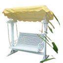 Ver imagem 1 de Banco Balanço de Jardim com Toldo Moveis de Jardim - Branco