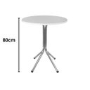 Ver imagem 2 de Mesa Bistrô Baixo Cromado com Tampo Branco Redondo Fortmix