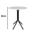 Ver imagem 2 de Mesa Bistrô Baixo Preto com Tampo Branco Redondo Fortmix