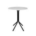 Ver imagem 1 de Mesa Bistrô Baixo Preto com Tampo Branco Redondo Fortmix