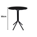 Ver imagem 2 de Mesa Bistrô Baixo Preto com Tampo Preto Redondo Fortmix