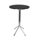 Ver imagem 1 de Mesa Bistrô Alto Cromado com Tampo Preto Redondo Fortmix