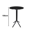 Ver imagem 2 de Jogo de Mesa Bistrô Tampo Preto Redondo 4 Banquetas Preta Assento Vermelho Fortmix