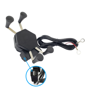 Suporte de Celular para Moto retrovisor com Carregador USB Tipo Aranha