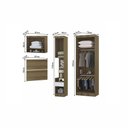 Ver imagem 3 de Quarto de Solteiro com Guarda Roupas Mesa de Cabeceira e Nicho Paris Luciane Móveis