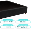 Ver imagem 2 de Cama Box Viuvo Preto Nature 128x188