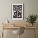 Ver imagem 2 de Quadro Decorativo Senhor Elefante - 60x48cm:madeira Preta