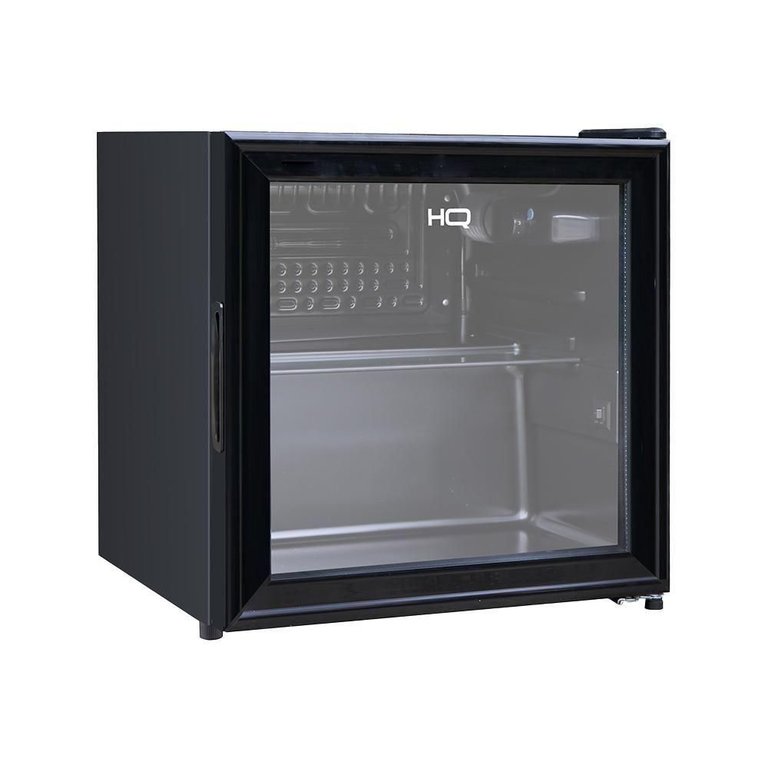 Frigobar Expositor Vertical Hq Vidro Duplo 50 Litros Preto Hq-50fbpv 220v