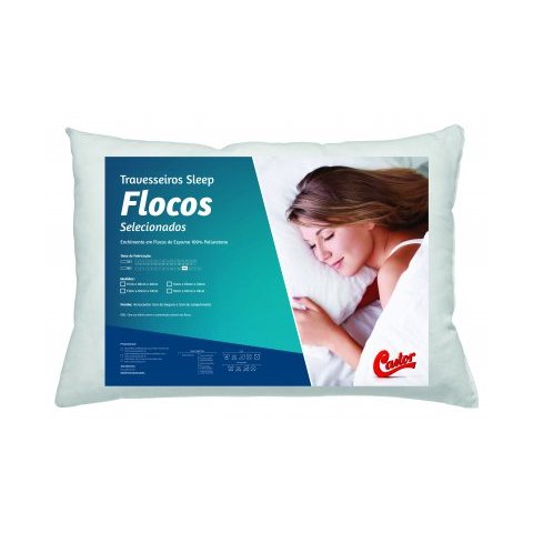 Travesseiro Castor Sleep Flocos Selecionados 40x60x11cm