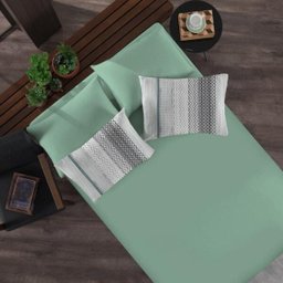 Jogo de Cama Portallar Casal 3 peças Doce Vida Drop Verde Topazio - 1 Jogo de Cama Portallar Casal 3 peças Doce Vida Drop Verde Topazio - 1