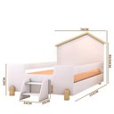 Ver imagem 4 de Cama Infantil Casinha com Escada Ayla Divaloto Branco/Natural