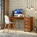 Ver imagem 1 de Escrivaninha para Computador Office em Mdp 25mm com 4 Gavetas Dubai Lukaliam Móveis Jequitiba