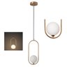 Lustre Pendente Luminaria Teto E27 Globo Oval Decoraçao Moderna Casa Sala Recepçao Apartamento Ilumi - 2