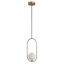 Lustre Pendente Luminaria Teto E27 Globo Oval Decoraçao Moderna Casa Sala Recepçao Apartamento Ilumi - 8