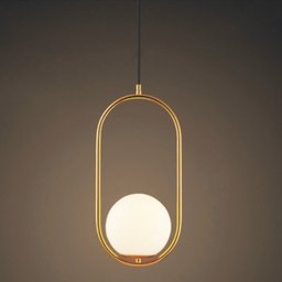 Lustre Pendente Luminaria Teto E27 Globo Oval Decoraçao Moderna Casa Sala Recepçao Apartamento Ilumi - 5