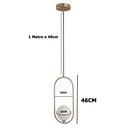 Ver imagem 7 de Lustre Pendente Luminaria Teto E27 Globo Oval Decoraçao Moderna Casa Sala Recepçao Apartamento Ilumi