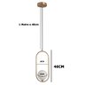 Lustre Pendente Luminaria Teto E27 Globo Oval Decoraçao Moderna Casa Sala Recepçao Apartamento Ilumi - 7