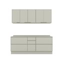Ver imagem 5 de Cozinha Compacta 4 Peças em MDF com Balcão e Tampo Fineze Areia