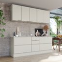 Ver imagem 1 de Cozinha Compacta 4 Peças em MDF com Balcão e Tampo Fineze Areia